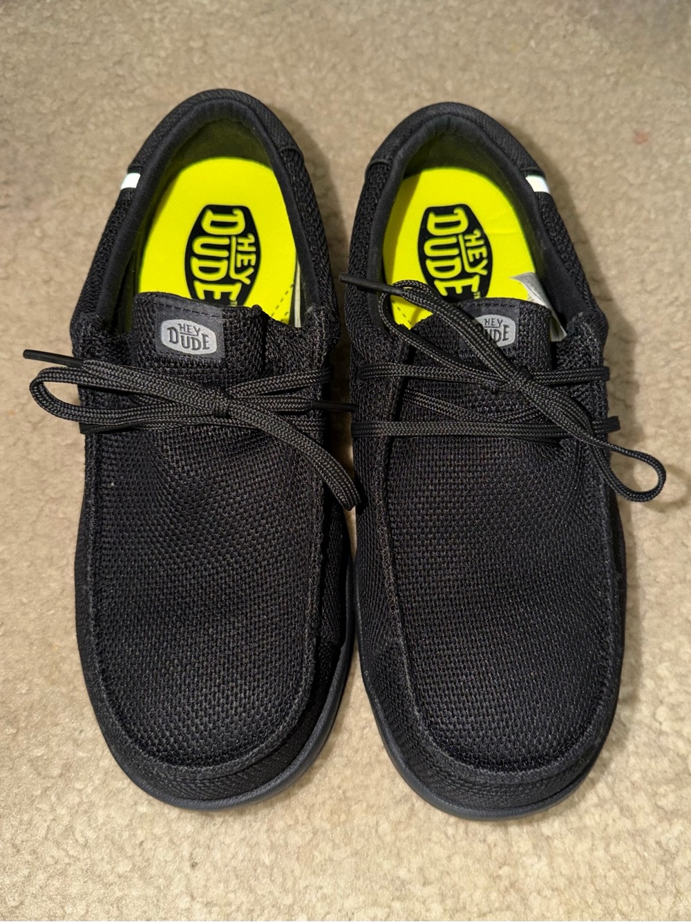 Hey Dude at Work Men’s Black Slip-On Loafers w/ composite Steel Toe